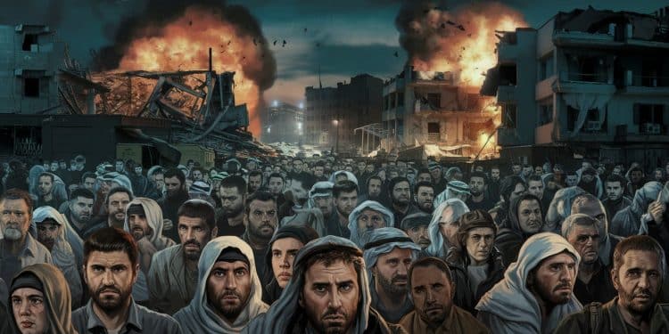 Déplacement de Milliers de Gazaouis Sous le Feu Israélien - Viral Mag Des vidéos chocs montrent des milliers de Palestiniens apeurés fuyant le nord de Gaza pilonné par larmée israélienne depuis des jours Viral Mag