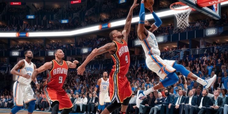 Duel Au Sommet : Thunder Vs Hawks, Un Match NBA Très Attendu - Viral Mag Le Thunder dOklahoma City affronte les Hawks dAtlanta dans un choc au sommet de la NBA ce lundi Découvrez les enjeux de cette rencontre Viral Mag