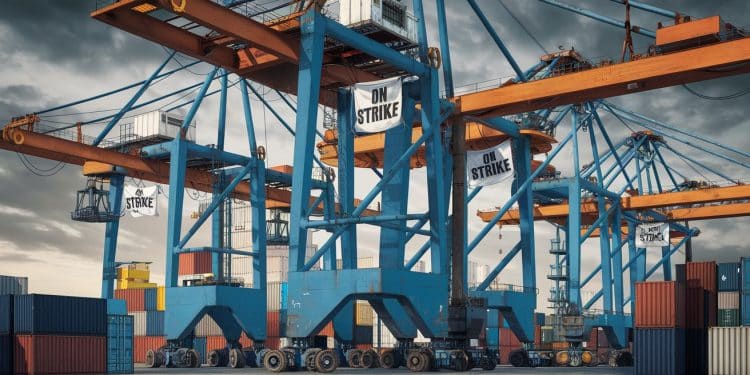 Fin de la grève historique des dockers américains - Viral Mag La grève des dockers américains qui paralysait depuis plusieurs jours la moitié des ports du pays vient de prendre fin après un accord Viral Mag