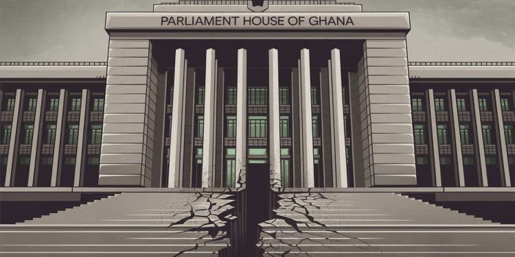 Ghana : L’Assemblée nationale paralysée par une bataille judiciaire - Viral Mag LAssemblée nationale ghanéenne suspendue indéfiniment en raison dun conflit juridique sur des sièges vacants menaçant ladoption de projets de loi cruciaux à lapproche des élections Viral Mag