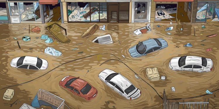 Givors : une zone commerciale dévastée par les inondations - Viral Mag Suite aux inondations une zone commerciale de Givors est actuellement en reconstruction Dégâts matériels pillages et évacuations ont marqué cet événement Viral Mag