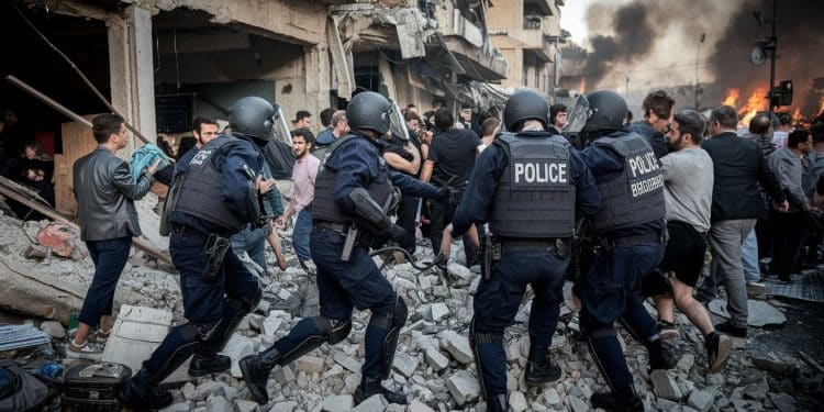 Heurts entre la police et des déplacés à Beyrouth - Viral Mag À Beyrouth la police libanaise tente dévacuer un squat occupé par des familles déplacées par le conflit avec Israël déclenchant des affrontements Viral Mag