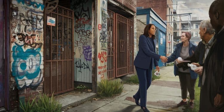 Kamala Harris : Une Course Serrée Pour La Maison Blanche - Viral Mag Suivez la campagne de Kamala Harris à Philadelphie un État clé pour la victoire finale Une bataille électorale intense pour conquérir chaque voix Viral Mag