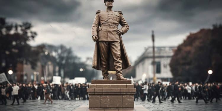 La Statue du Général Bigeard Érigée Malgré les Protestations - Viral Mag Après des mois de controverses la statue du Général Bigeard a finalement été installée à Toul bravant les accusations de torture durant les guerres coloniales Viral Mag