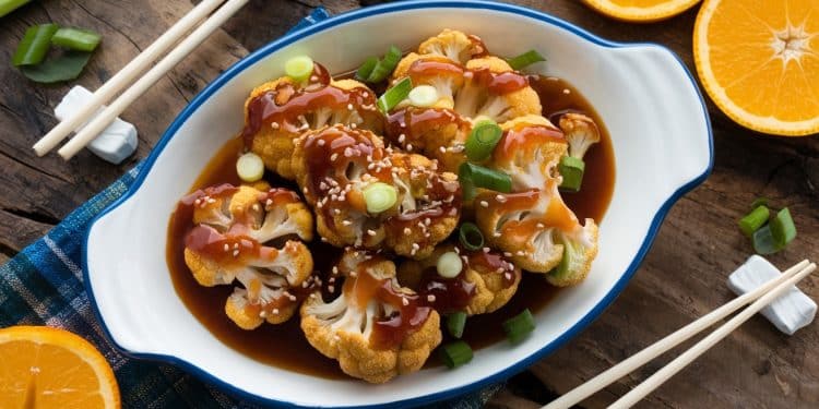 Découvrez la recette tendance du chou fleur pané à lorange une alternative végétarienne au poulet à lorange Saveurs exotiques garanties    Viral Mag