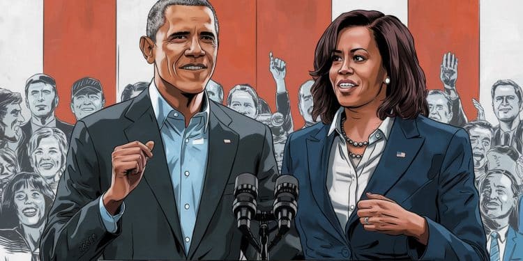Le Couple Obama, Alliés Clés de Kamala Harris - Viral Mag À 10 jours de lélection le soutien de taille des Obama à Kamala Harris sintensifie Meetings discours et conseils le couple mythique se démène   Viral Mag