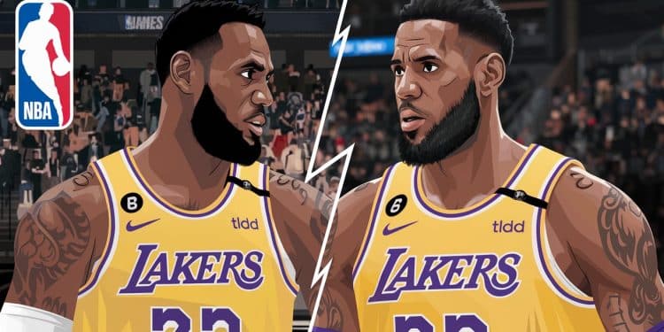 LeBron James Fait Sa Première Apparition En NBA Aux Côtés De Son Fils - Viral Mag LeBron James a joué pour la première fois avec son fils Bronny en NBA lors dun match face aux Wolves Une soirée historique malgré la performance modeste du rookie   Viral Mag