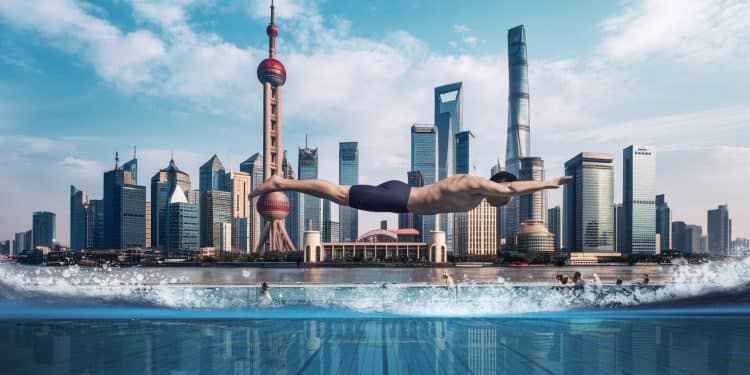 Léon Marchand, le prodige de la natation française, relève un nouveau défi à Shanghai - Viral Mag Léon Marchand multiple médaillé olympique surprend en salignant sur le 100m nage libre à Shanghai Un défi inattendu pour le nageur toulousain Viral Mag
