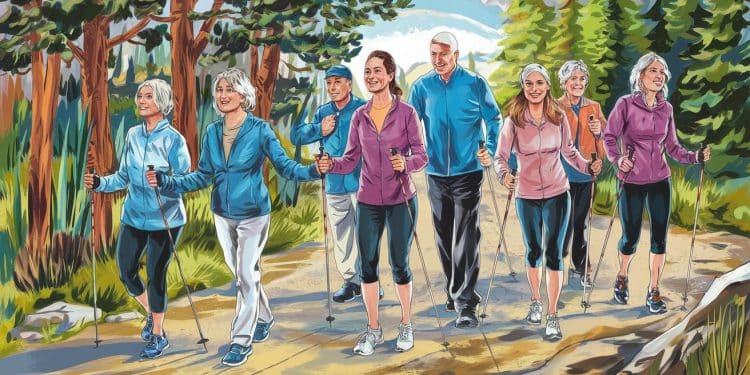Les Bienfaits Étonnants de la Marche Nordique sur Votre Santé - Viral Mag Découvrez comment la marche nordique peut améliorer votre forme physique votre humeur et bien plus encore Les experts révèlent les secrets de ce sport en plein essor Viral Mag