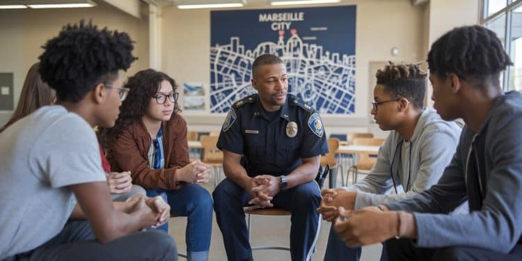 Dans les quartiers nord de Marseille la police organise des ateliers pour sensibiliser les jeunes aux risques liés au trafic de drogue Une initiative pour endiguer le recrutement précoce par les réseaux   Viral Mag