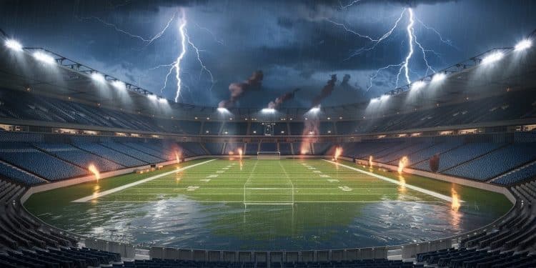 Match Ajaccio-Bastia Interrompu : Violences et Intempéries - Viral Mag Incidents en tribunes et conditions météo extrêmes mettent fin au derby corse Le match Ajaccio Bastia en Ligue 2 na pu reprendre suite aux violences et intempéries Viral Mag