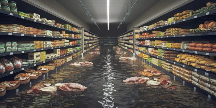 Après le passage de la tempête Kirk des tonnes de denrées ont dû être jetées dans les commerces alimentaires dÉpinay sur Orge suite aux inondations   Viral Mag