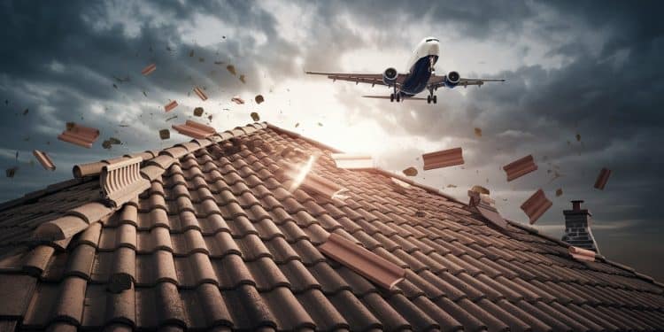 Pluie de tuiles à Beauvais : les avions mis en cause - Viral Mag À Plouy Saint Lucien près de Beauvais des toitures senvolent au passage des avions Les riverains pointent du doigt le trafic aérien croissant   Viral Mag