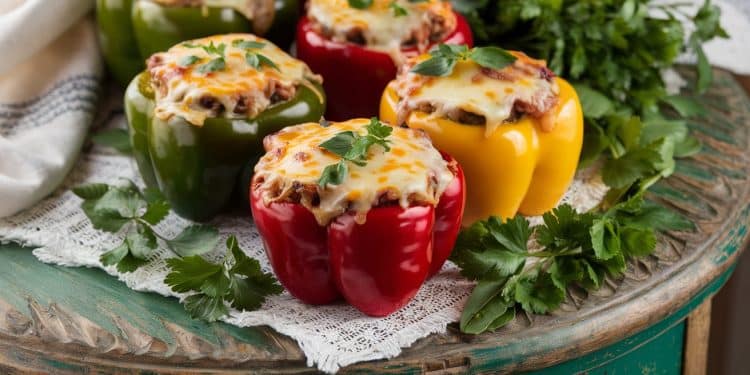 Poivrons farcis au poulet façon Buffalo: Délice épicé et sain - Viral Mag Découvrez nos poivrons farcis au poulet Buffalo un plat savoureux et faible en glucides qui ravira vos papilles Recette inside Viral Mag