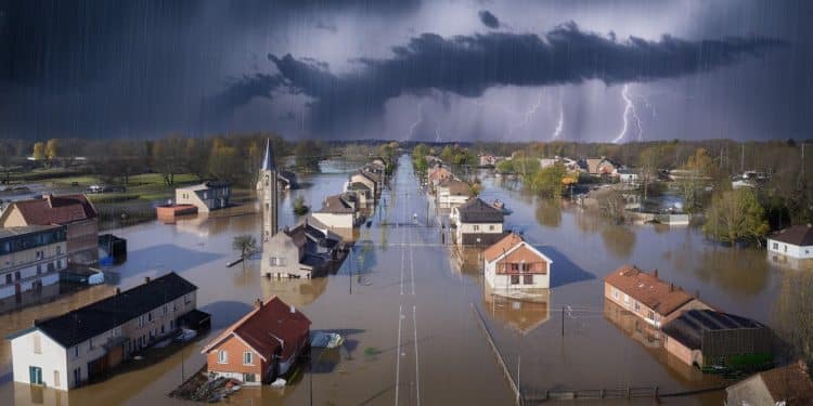 Tempête Kirk : la France touchée par des pluies diluviennes - Viral Mag La dépression Kirk sabat sur la France provoquant des pluies intenses et des inondations 30 départements en alerte orange Viral Mag