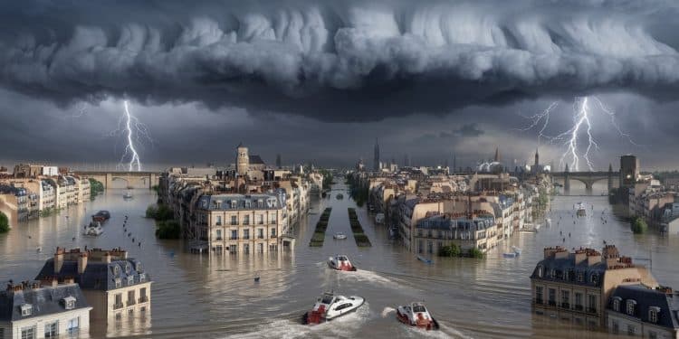 Tempêtes Exceptionnelles : La France Face à des Intempéries Dévastatrices - Viral Mag Des pluies torrentielles et des inondations sans précédent frappent la France causant des dégâts considérables 40 départements en alerte le pays fait face à une météo qui semballe Viral Mag