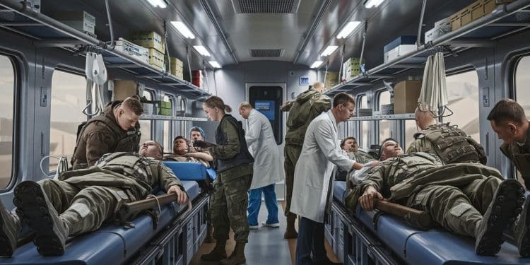 Découvrez lopération secrète des trains ukrainiens évacuant les soldats blessés au combat vers les hôpitaux loin du front et des frappes russes   Viral Mag
