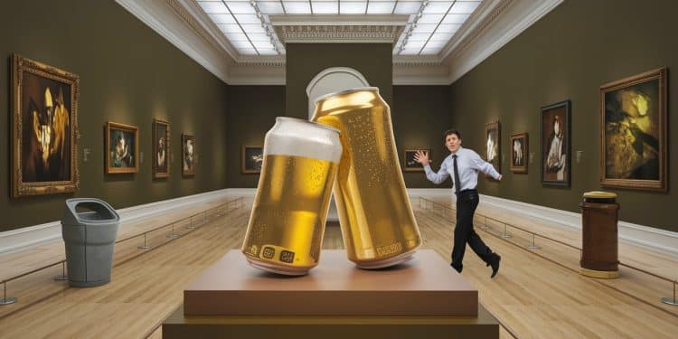 Une oeuvre d’art moderne jetée à la poubelle par erreur dans un musée - Viral Mag Un employé dun musée pensait avoir jeté des canettes de bière vides et cétait en réalité une oeuvre dart moderne Découvrez lhistoire étonnante qui sest produite dans ce musée Viral Mag