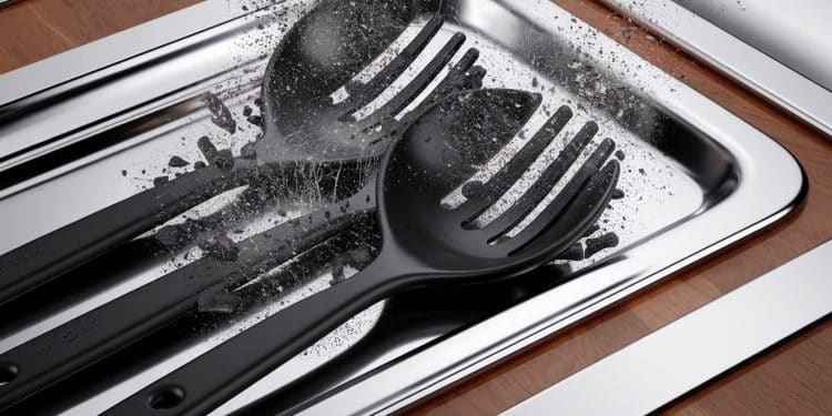 Ustensiles de Cuisine Toxiques : Danger en Noir et Blanc - Viral Mag Une étude révèle la présence de retardateurs de flamme toxiques dans nos ustensiles de cuisine en plastique noir Découvrez les alternatives sûres Viral Mag