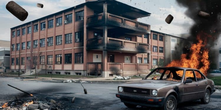 Vénissieux : une cité scolaire ciblée par des tirs de mortier - Viral Mag Une cité scolaire de Vénissieux a été la cible de tirs de mortier et de jets de pierres ce jeudi matin Le personnel a également été visé Viral Mag