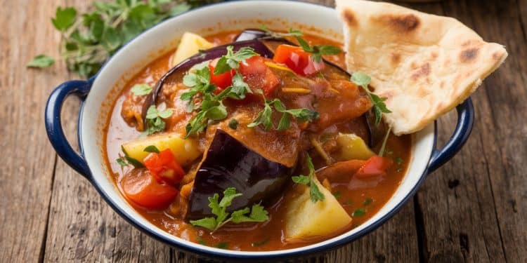 Découvrez le yatimcheh un délicieux ragoût végétarien iranien à base daubergines de tomates et de pommes de terre Une recette simple et économique qui ravira vos papilles    Viral Mag