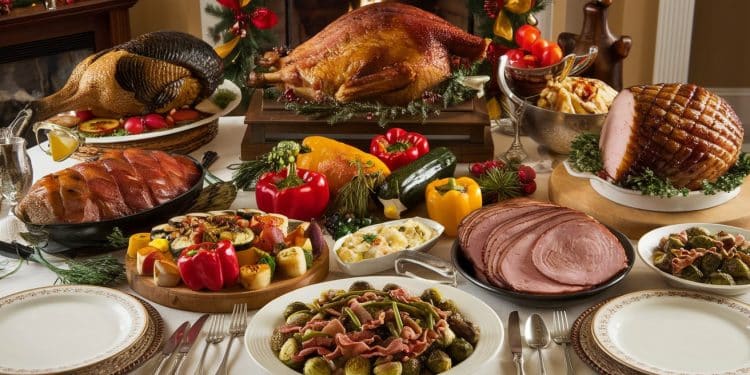 15 Recettes Festives pour un Réveillon sans Dinde - Viral Mag Découvrez 15 recettes réjouissantes pour un réveillon original et savoureux sans dinde Du rôti de porc au potimarron farci étonnez vos convives Viral Mag