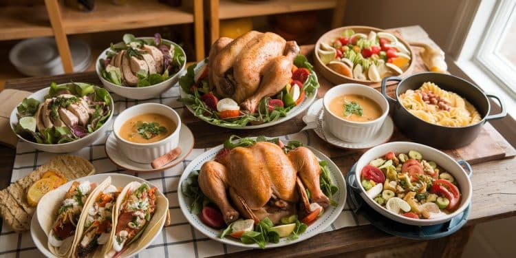 Découvrez 15 recettes simples et savoureuses à base de poulet rôti Costco pour des repas express en semaine Salades soupes tacos et plus encore    Viral Mag