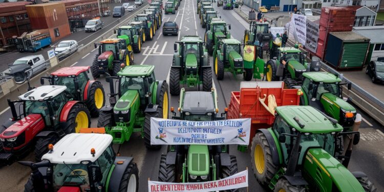Les agriculteurs français se mobilisent en masse contre laccord de libre échange Mercosur bloquant les ports et les axes routiers Découvrez les raisons de leur colère   Viral Mag