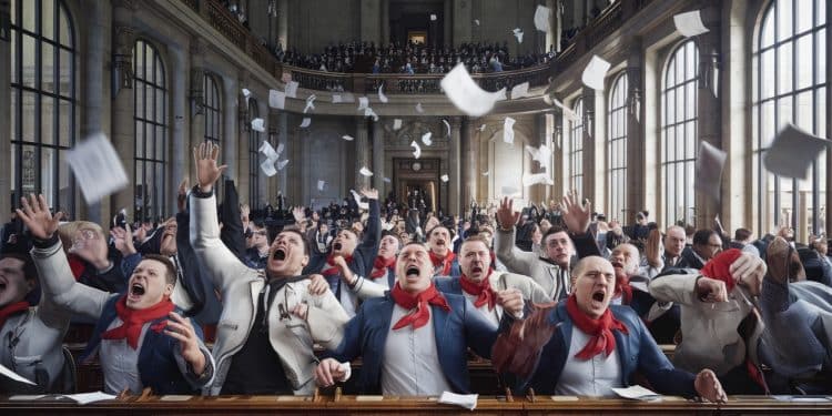 Altercation Musclée Entre un Député LFI et des Élus RN à l’Assemblée - Viral Mag Des insultes et des menaces proférées par le député LFI Thomas Portes envers des élus RN au sein de lAssemblée Nationale créant une vive polémique   Viral Mag