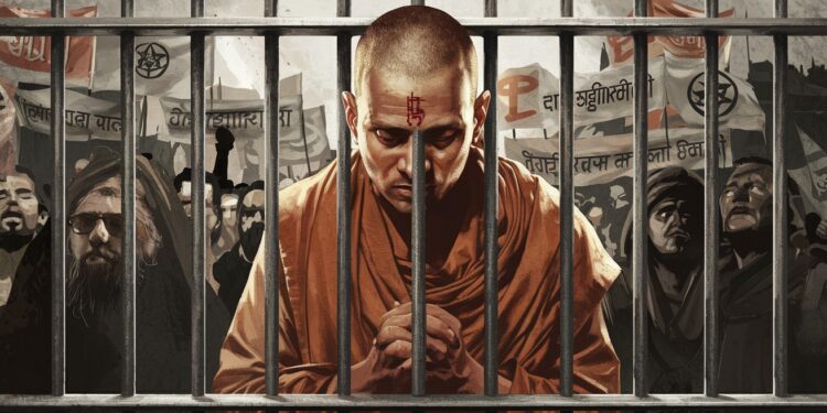 Arrestation d’un Moine Hindou Contestataire au Bangladesh - Viral Mag La police bangladaise a arrêté un moine hindou qui dirigeait des manifestations pour la protection des minorités religieuses dans ce pays à majorité musulmane Viral Mag