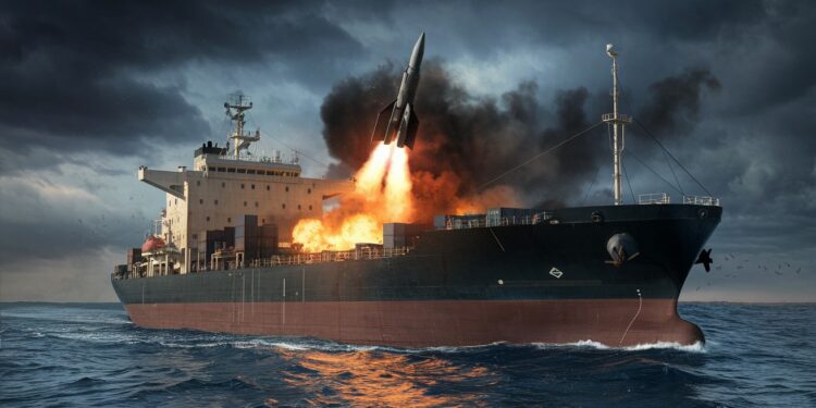 Attaque au missile contre un cargo turc en mer Rouge - Viral Mag Un cargo turc attaqué par des rebelles yéménites en mer Rouge la Turquie condamne fermement cette agression maritime Viral Mag