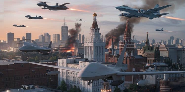 Attaque de drones sans précédent vise Moscou en plein conflit - Viral Mag Une attaque de drones dune ampleur inédite frappe la région de Moscou faisant une blessée et des dégâts La Russie accuse lUkraine Viral Mag