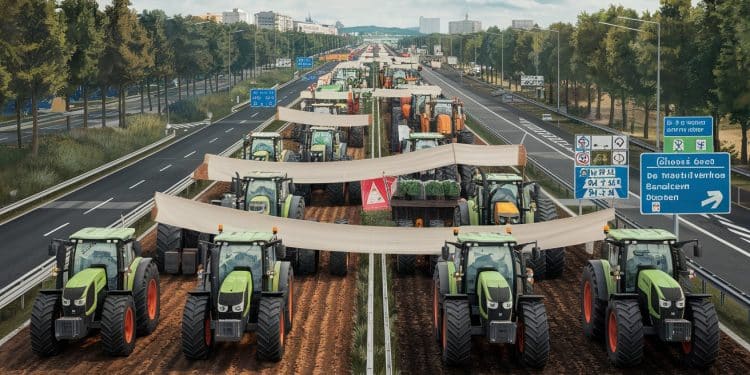 Barrage des Agriculteurs : Blocage Massif à la Frontière Franco-Espagnole - Viral Mag Des agriculteurs français établissent un barrage sur lA9 près de la frontière espagnole bloquant les camions venant dEspagne Un chaos annoncé pour faire pression Viral Mag