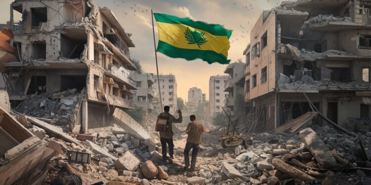 Beyrouth célèbre la « victoire » du Hezbollah malgré les ruines - Viral Mag Sur les décombres de la banlieue sud de Beyrouth dévastée par les bombardements israéliens les partisans du Hezbollah affluent pour célébrer leur victoire Viral Mag