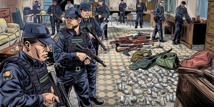 Découverte d’un arsenal chez un trafiquant de drogue à Portes-lès-Valence - Viral Mag Lors dune perquisition à Portes lès Valence la police a saisi un important arsenal chez un trafiquant de drogue de 41 ans Lhomme a été déféré devant le parquet Viral Mag