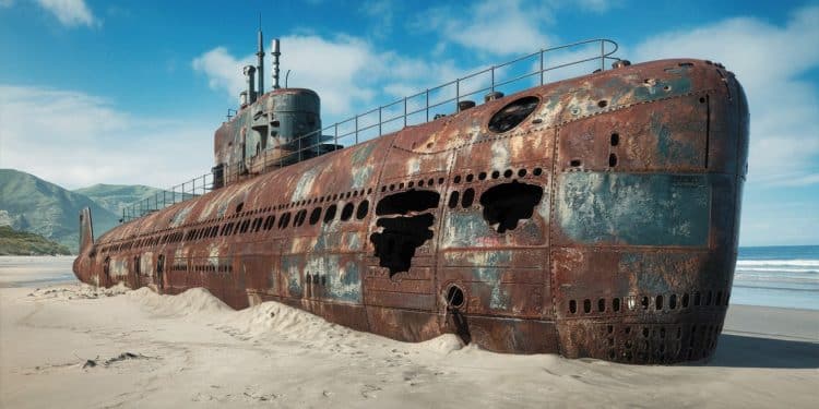 Découverte insolite en Normandie : vestige d’une torpille humaine allemande - Viral Mag Un mini sous marin allemand datant de la Seconde Guerre mondiale a été découvert sur une plage du Calvados Cette trouvaille fascinante est un véritable trésor pour lhistoire militaire Viral Mag