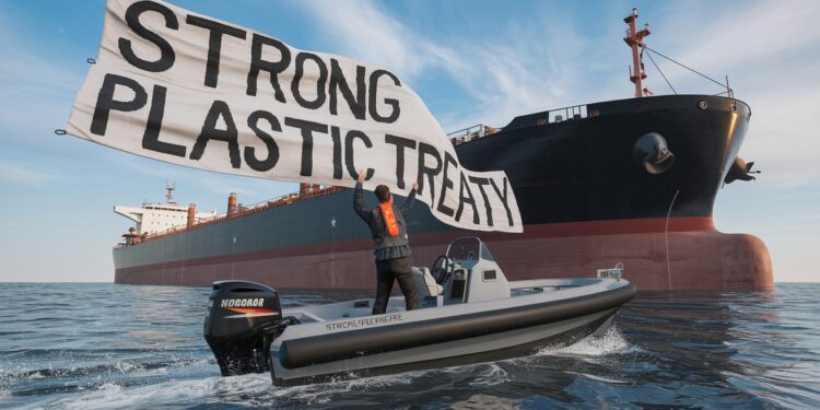 Des Militants De Greenpeace Abordent Un Navire Pétrochimique En Corée Du Sud - Viral Mag Greenpeace mène une action choc en Corée du Sud pour dénoncer la pollution plastique en pleine négociation dun traité mondial Découvrez les coulisses de cette opération coup de poing   Viral Mag