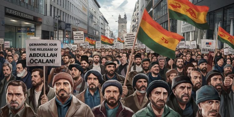 Des milliers de Kurdes ont manifesté à Cologne pour réclamer la libération de leur leader Abdullah Öcalan Découvrez les enjeux et les espoirs suscités par cet évènement   Viral Mag