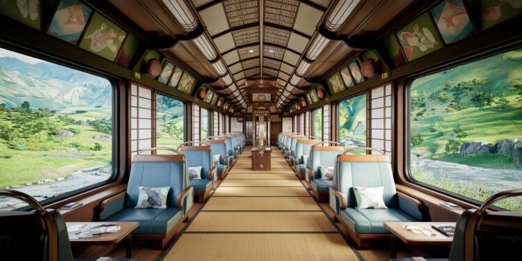 Embarquez à Bord du Mizukaze, le Palace Roulant Japonais de Luxe - Viral Mag Le Mizukaze un train japonais dexception propose une expérience de voyage unique alliant luxe gastronomie et découverte Immergez vous dans lart du voyage à la japonaise Viral Mag