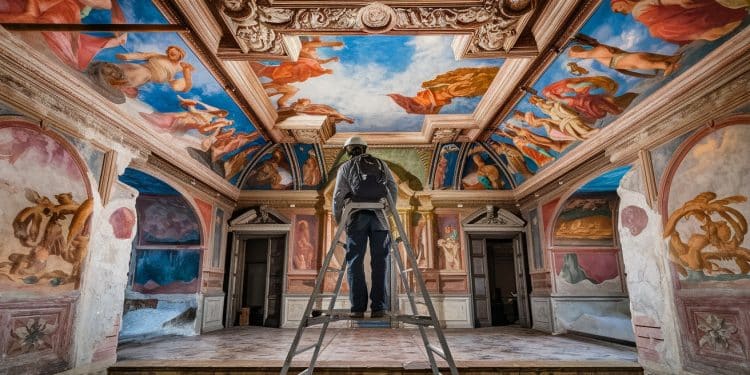 Fresques Renaissance Découvertes Lors Travaux Villa Farnesina à Rome - Viral Mag Lors de travaux de rénovation à la Villa Farnesina à Rome des fresques splendides datant du XVIIème siècle ont été mises au jour fortuitement Cette découverte exceptionnelle sera présentée au public lors dune exposition Viral Mag
