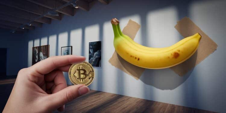 La Bouchée à 6 Millions d’Euros : L’Incroyable Histoire de la Banane Vendue aux Enchères - Viral Mag Justin Sun le fondateur de Tron a mangé la banane dune œuvre dart vendue 6 millions deuros Découvrez les détails de cette histoire insolite qui mêle art et cryptomonnaies Viral Mag