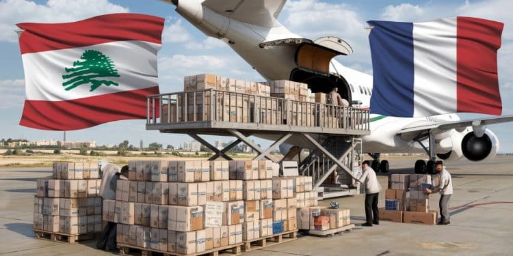 La France a envoyé une première cargaison daide au Liban pour les déplacés fuyant la guerre entre Israël et le Hezbollah Un avion a atterri à Beyrouth   Viral Mag