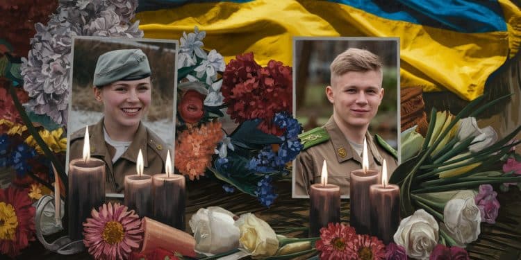 L’Amour Plus Fort que la Guerre : Hommage à Deux Héros Ukrainiens - Viral Mag Émouvant adieu à Valentyna et Daniil couple de militaires ukrainiens tombés amoureux et tués ensemble au combat LUkraine pleure ses héros Viral Mag