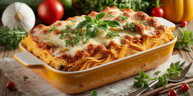 Lasagnes Végétariennes à la Courge Spaghetti - Viral Mag Découvrez notre recette délicieuse et saine de lasagnes végétariennes à la courge spaghetti Un plat réconfortant et faible en glucides Viral Mag