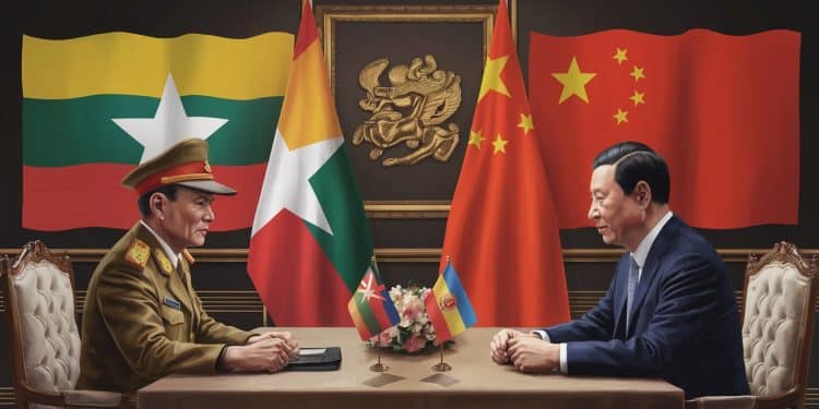 Le chef de la junte birmane sest entretenu avec le Premier ministre chinois lors de sa première visite en Chine depuis le coup dÉtat de 2021   Viral Mag
