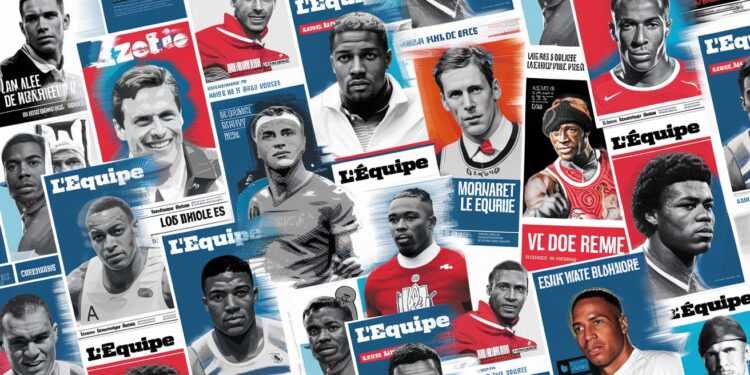 LÉquipe immortalise lhistoire du sport à travers des Unes légendaires revisitées en affiches grâce à un travail de design mélangeant hommage et créativité   Viral Mag