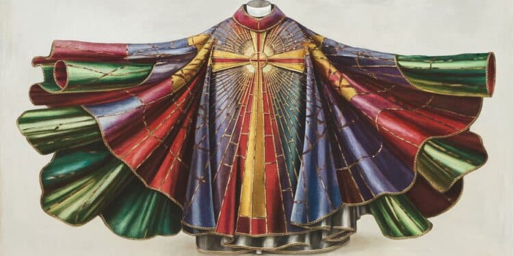 Les Tenues Liturgiques Éblouissantes et Pleines d’Espoir de Notre-Dame - Viral Mag Découvrez les nouvelles tenues liturgiques conçues par Jean Charles de Castelbajac pour Notre Dame de Paris un hymne à la simplicité aux couleurs universelles et à lespérance Viral Mag
