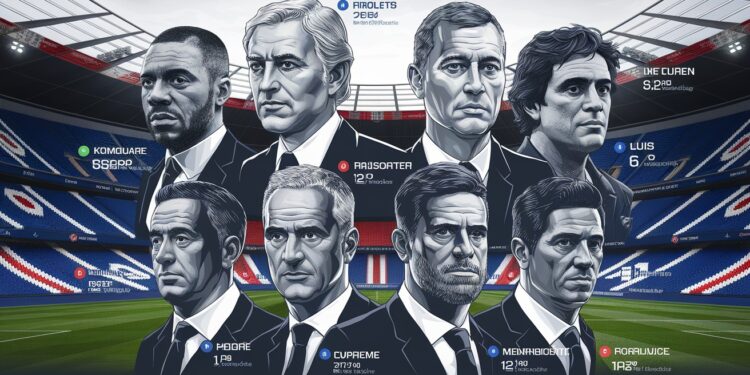 L’évolution des entraîneurs du PSG depuis l’ère qatarie - Viral Mag Découvrez le bilan et les statistiques des 8 entraîneurs du Paris Saint Germain depuis le rachat du club par QSI en 2011 De Kombouaré à Luis Enrique retour sur une décennie mouvementée   Viral Mag