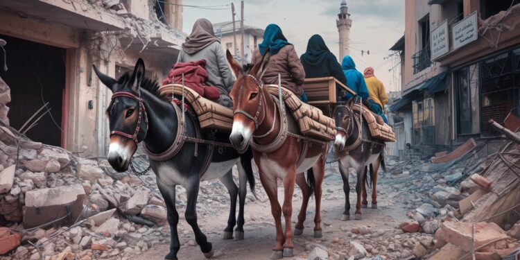 Découvrez comment les ânes de Gaza deviennent indispensables pour les habitants servant de gagne pain de taxi et de sauvetage face aux pénuries de carburant et aux destructions de la guerre   Viral Mag