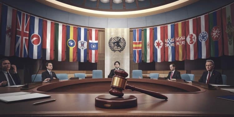 L’ONU Appelle la Corée du Nord à Abandonner son Programme Balistique - Viral Mag Le Conseil de sécurité de lONU à lexception de deux membres condamne fermement le lancement dun missile intercontinental par la Corée du Nord et exhorte Pyongyang à stopper ses programmes darmement Viral Mag